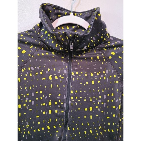 Under Armour Pullover Women's Medium Printed Black Fitted Coldgear 1/2 Zip Run - Picture 3 of 5